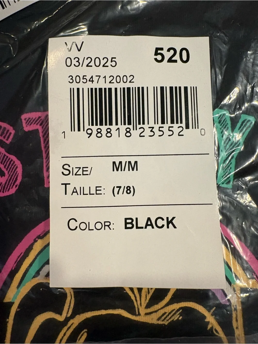 The Children's Place Black Tee -First Day of Second Grade-Size 7/8
